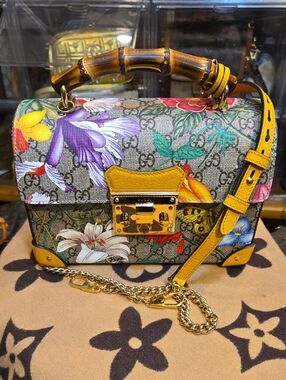 Flora Bamboo Padlock Bag - COA included